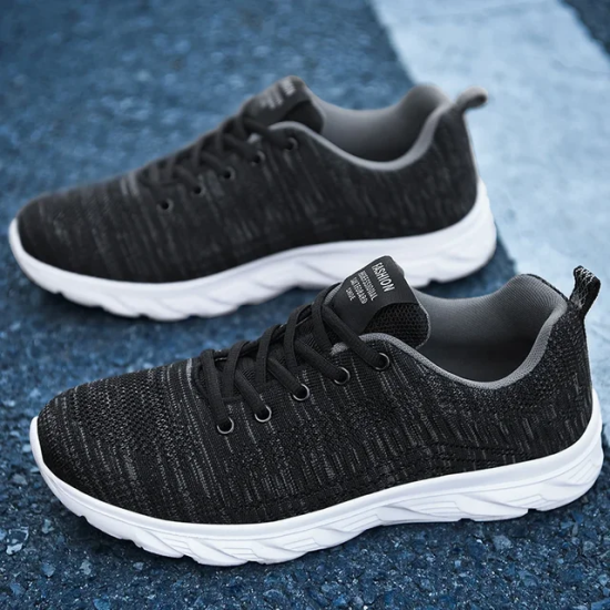 Breathable Tennis Running Walking Gym Shoes Grey